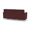 Lesro Siena Lounge Reception 3 Seat Tandem Seating No Center Arms, Brushed Steel, RF Nebbiolo Upholstery SN3101 - alternate 2